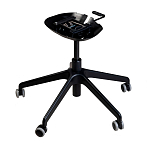 Стул с мягкой синей обивкой из велюра и подъемно-поворотным механизмом на черных колесиках Harper Blue варинант исполнения - 4 | Loft Concept в Нижнем Новгороде