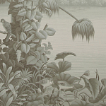 Обои ручная роспись Le Brésil Crystal Grey варинант исполнения - 2 | Loft Concept в Нижнем Новгороде