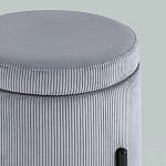 Серо-голубой пуф на черных ножках SANJAY варинант исполнения - 4 | Loft Concept в Нижнем Новгороде