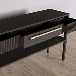 Дизайнерская Консоль с полкой и ящиком Primo Темный орех варинант исполнения - 7 | Loft Concept в Нижнем Новгороде