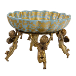 Чаша с орнаментом на бронзовых ножках в виде ангелов Eden Garden варинант исполнения - 2 | Loft Concept в Нижнем Новгороде