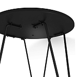 Стол журнальный с круглой столешницей из стекла Gold and Black Marble варинант исполнения - 5 | Loft Concept в Нижнем Новгороде