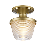 Потолочный светильник для ванных комнат с плафоном из прессованного фактурного стекла Quoizel варинант исполнения - 6 | Loft Concept в Нижнем Новгороде