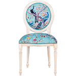 Стул из массива бука с изображением птиц и цветов Turquoise Beige Chinoiserie Garden Chair варинант исполнения - 1 | Loft Concept в Нижнем Новгороде