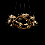 Люстра подвесная с прозрачными стеклянными птичками на ветвях Диаметр 80 см Serip Voa варинант исполнения - 8 | Loft Concept в Нижнем Новгороде