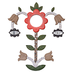 Зеркало-цветок из картона в русском стиле варинант исполнения - 1 | Loft Concept в Нижнем Новгороде