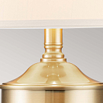 Настольная лампа со тканевым абажуром и прозрачным ребристым стеклянным основанием Quoizel варинант исполнения - 2 | Loft Concept в Нижнем Новгороде