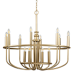  Люстра круглая двухъярусная цвета латунь с 12-ю лампами Kichler варинант исполнения - 1 | Loft Concept в Нижнем Новгороде