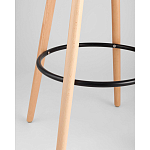 Пластиковый барный стул на ножках из массива бука Eames White варинант исполнения - 4 | Loft Concept в Нижнем Новгороде