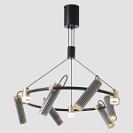 Люстра круглая с 9-ю цилиндрическими плафонами на магнитном креплении Bronze Concert варинант исполнения - 5 | Loft Concept в Нижнем Новгороде