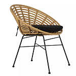 Стул круглый с ротанговым плетением Round Wicker Stool варинант исполнения - 1 | Loft Concept в Нижнем Новгороде