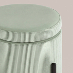 Светло-зеленый пуф на черных ножках SANJAY варинант исполнения - 4 | Loft Concept в Нижнем Новгороде