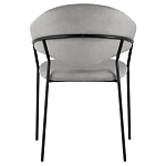 Серый стул с обивкой из искусственной замши Alexis варинант исполнения - 4 | Loft Concept в Нижнем Новгороде