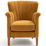 Кресло велюровое на ножках из массива ясеня Jessie Armchair варинант исполнения - 2 | Loft Concept в Нижнем Новгороде