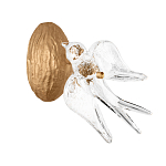 Бра с прозрачной стеклянной фигуркой птички Serip Voa варинант исполнения - 1 | Loft Concept в Нижнем Новгороде