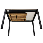 Стол обеденный раздвижной с прямоугольной столешницей на четырех черных ножках Blair варинант исполнения - 5 | Loft Concept в Нижнем Новгороде