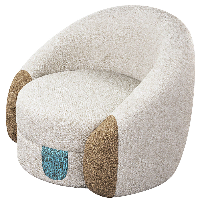 Дизайнерское Кресло Undina Молочный Песочный Голубой в Нижнем Новгороде | Loft Concept 