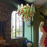 Люстра стеклянная с зелеными лепестками Green Leaf Fall варинант исполнения - 5 | Loft Concept в Нижнем Новгороде