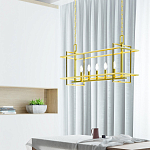 Подвесной светильник прямоугольный 5-ти ламповый Linear Kitchen Light варинант исполнения - 3 | Loft Concept в Нижнем Новгороде