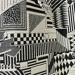 Мебельная ткань Шенилл черно-белый принт 280 см T3-44 варинант исполнения - 2 | Loft Concept в Нижнем Новгороде