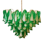 Люстра из стеклянных зеленых лепестков Petalled Illuminator варинант исполнения - 1 | Loft Concept в Нижнем Новгороде