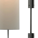 Бра чёрное с тканевым абажуром в форме цилиндра Rough Beauty варинант исполнения - 1 | Loft Concept в Нижнем Новгороде