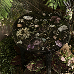 Круглый журнальный столик со столешницей из эпоксидной смолы Epoxy Resin Flowers Coffee Table варинант исполнения - 7 | Loft Concept в Нижнем Новгороде