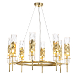 Люстра подвесная круглая с 8-ю цилиндрическими плафонами из стекла LIAISON варинант исполнения - 4 | Loft Concept в Нижнем Новгороде