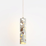 Подвесной светильник с цилиндрическим белым бетонным плафоном Terrazzo Light варинант исполнения - 1 | Loft Concept в Нижнем Новгороде
