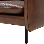 Трехместный кожаный диван на ножках темно-коричневый Tailler Sofa Brown варинант исполнения - 4 | Loft Concept в Нижнем Новгороде