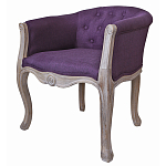 Кресло низкое в стиле прованс Louis French Armchair purple flax варинант исполнения - 1 | Loft Concept в Нижнем Новгороде
