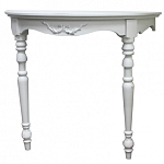 Консоль настенная полукруглая из массива бука с легкими потертостями White Provence варинант исполнения - 1 | Loft Concept в Нижнем Новгороде