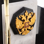 Настольный письменный набор из мрамора и змеевика с гербом России Marble Accessory варинант исполнения - 3 | Loft Concept в Нижнем Новгороде