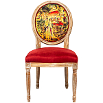 Стул из натурального бука красное с цветным принтом Impressionism in Color варинант исполнения - 1 | Loft Concept в Нижнем Новгороде