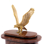 Часы настольные бронзовые из натурального камня Лемезит с декором в виде горного орла Eagle Stone Clock варинант исполнения - 3 | Loft Concept в Нижнем Новгороде