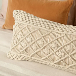Чехол на подушку с макраме бежевого цвета Macrame варинант исполнения - 5 | Loft Concept в Нижнем Новгороде