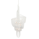 Люстра белая в форме спирали с декором из круглых деревянных бусин White Wooden Beads варинант исполнения - 2 | Loft Concept в Нижнем Новгороде