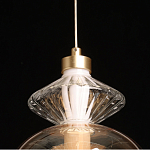 Подвесной светильник с вертикальной композицией из прозрачных и янтарных стеклянных шаров и ромбов Gabriel Scott Luna варинант исполнения - 19 | Loft Concept в Нижнем Новгороде