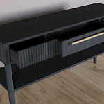 Дизайнерская Консоль с полкой и ящиком Primo Черный дуб варинант исполнения - 6 | Loft Concept в Нижнем Новгороде