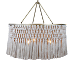 Люстра круглая плетеная с бахромой Wicker Tassel Chandelier варинант исполнения - 1 | Loft Concept в Нижнем Новгороде