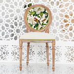 Стул бежевый из натурального бука с изображением птицы в саду Blooming Colored Birds варинант исполнения - 3 | Loft Concept в Нижнем Новгороде