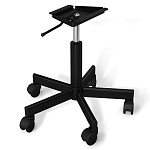 Стул с мягкой серой обивкой из велюра и подъемно-поворотным механизмом на черных колесиках Harper Gray варинант исполнения - 4 | Loft Concept в Нижнем Новгороде