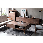 Кофейный стол из дерева с ящиком и нишей для хранения Coffee Walnut Table варинант исполнения - 2 | Loft Concept в Нижнем Новгороде