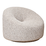 Кресло вращающееся круглой формы из серого шенилла Favorite Vacation Place варинант исполнения - 4 | Loft Concept в Нижнем Новгороде