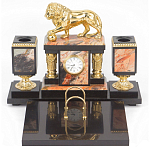 Настольный письменный набор из яшмы и долерита с декором виде льва Manager Organizer варинант исполнения - 1 | Loft Concept в Нижнем Новгороде