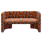 Акцентный Двухместный Диван Leela Оранжевый Орнамент варинант исполнения - 3 | Loft Concept в Нижнем Новгороде