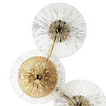 Бра с 4-мя плафонами в форме диска из рельефного коричневого стекла Decorative Four Glass Discs Wall Lamp варинант исполнения - 2 | Loft Concept в Нижнем Новгороде