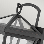 Настенный фонарь черного цвета с прозрачным стеклянным плафоном трапециевидной формы Hinkley варинант исполнения - 8 | Loft Concept в Нижнем Новгороде