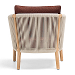 Дизайнерское уличное кресло из массива дерева с веревочной спинкой BOBOLI Armchair варинант исполнения - 5 | Loft Concept в Нижнем Новгороде