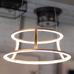 Люстра золотого цвета с 2-мя светодиодными кольцами Eurofase варинант исполнения - 8 | Loft Concept в Нижнем Новгороде